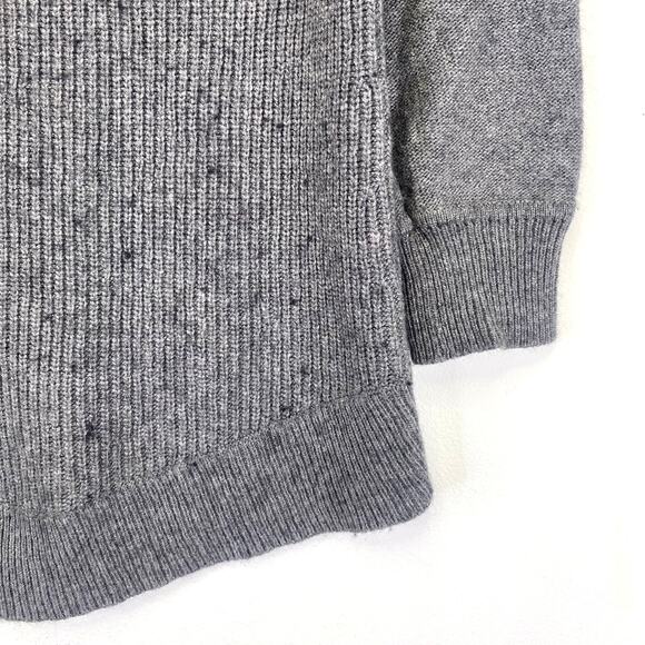 J. Crew Ribbed Crewneck Sweater Womens S Gray Merino Wool Minimalist Cozy Fall - Picture 3 of 8
